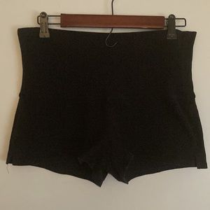 Black stretch shorts